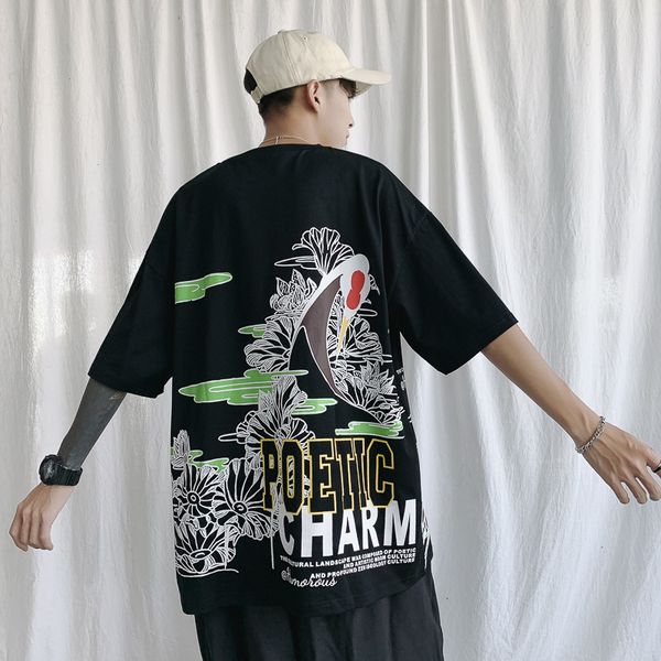 summer men cartoon harajuku t shirts 2020 mens black streetwear hip hop t-shirt male oversized kpop cotton tees 5xl l0604, White;black
summer men cartoon harajuku t shirts 2020 mens black streetwear hip hop t-shirt male oversized kpop cotton tees 5xl l0604, White;black