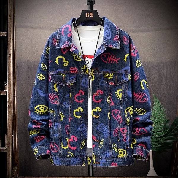 2020 spring hip hop fashion printed jeans jacket men plus size cotton casual streetwear autumn new denim jacket coat for men, Black;brown
2020 spring hip hop fashion printed jeans jacket men plus size cotton casual streetwear autumn new denim jacket coat for men, Black;brown