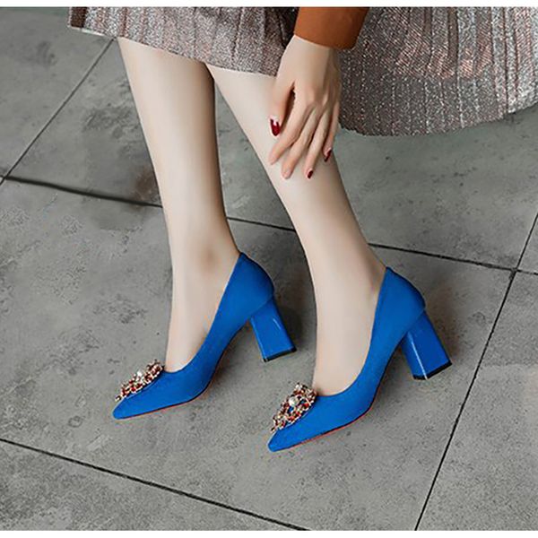 women pinted toe pumps woman square high heels shoes female slip on flock crystal women's elegant wedding 2020 new winter, Black
women pinted toe pumps woman square high heels shoes female slip on flock crystal women's elegant wedding 2020 new winter, Black
