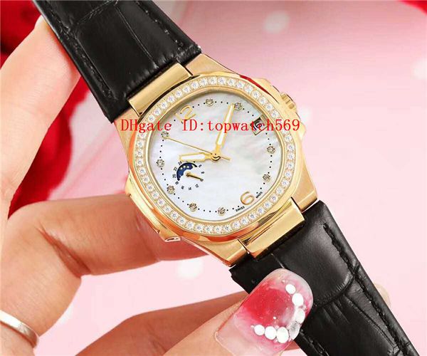 new nautilus woman watch diamond ladies watch swiss 8217 automatic mechanical moon phase sapphire crystal 18k gold 316l steel leather strap, Slivery;brown
new nautilus woman watch diamond ladies watch swiss 8217 automatic mechanical moon phase sapphire crystal 18k gold 316l steel leather strap, Slivery;brown