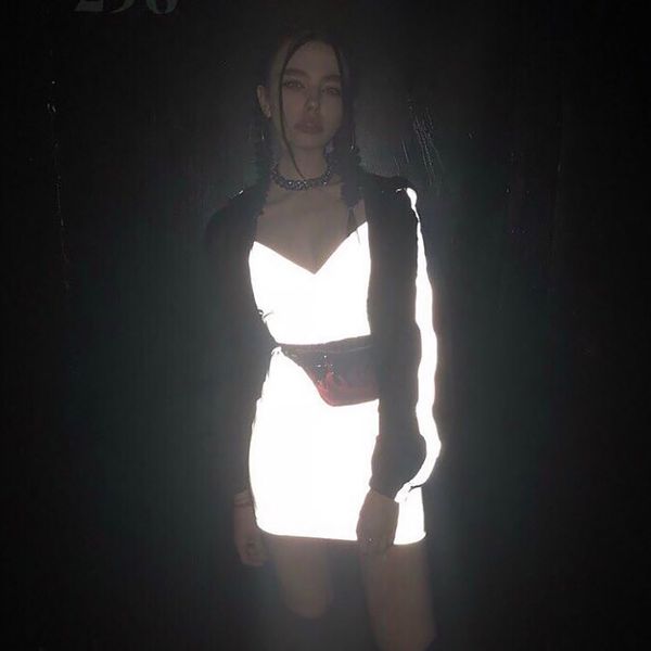 party dresses women reflective bodycon dress deep v sling sleeveless solid color summer mini ladies club hip, White;black
party dresses women reflective bodycon dress deep v sling sleeveless solid color summer mini ladies club hip, White;black
