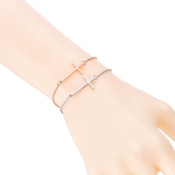 stainless steel bracelet cross female fashion silver jewelry girlfriends simple pop, Black
stainless steel bracelet cross female fashion silver jewelry girlfriends simple pop, Black