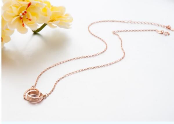925 sterling silver double ring love pendant necklaces with cubic zirconia silver rose gold color jewelry gift wholesale cheap
925 sterling silver double ring love pendant necklaces with cubic zirconia silver rose gold color jewelry gift wholesale cheap