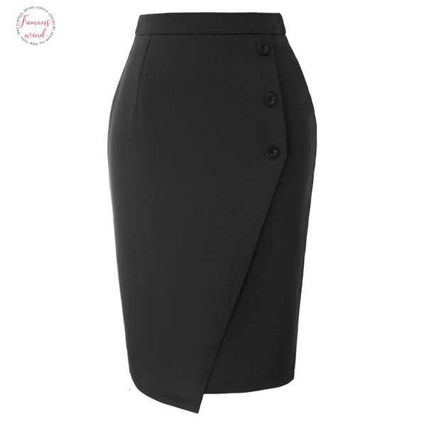 womens high waist skirts office business work wear buttons decorated back split bodycon vintage knee solid pencil skirt falda, Black
womens high waist skirts office business work wear buttons decorated back split bodycon vintage knee solid pencil skirt falda, Black