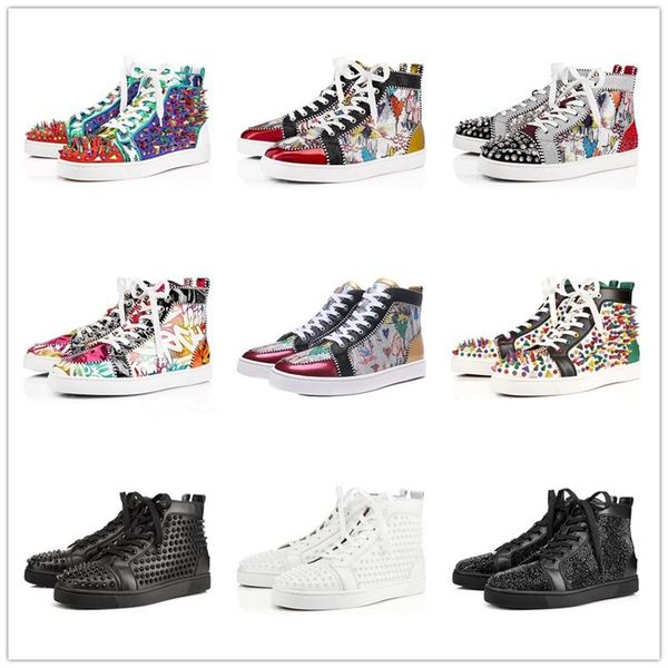 2019 designer fashion red bottoms shoes studded spikes flat sneakers for men women glitter party lovers genuine leather casual rivet sneaker, Black
2019 designer fashion red bottoms shoes studded spikes flat sneakers for men women glitter party lovers genuine leather casual rivet sneaker, Black