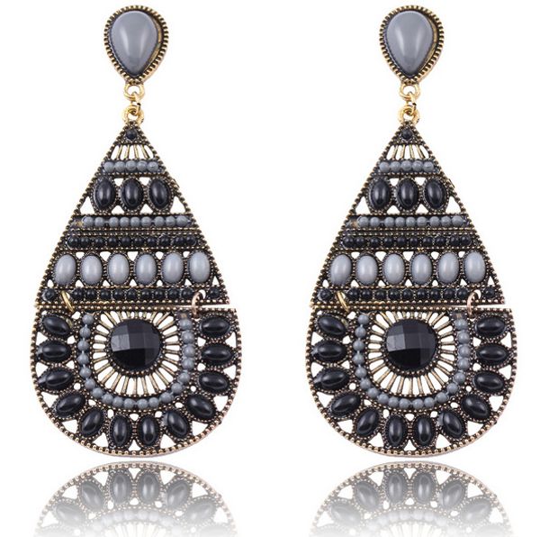 new fashion dangle earrings vintage ethnic style colorful bohemian beads long drop earrings jewelry for women, Silver
new fashion dangle earrings vintage ethnic style colorful bohemian beads long drop earrings jewelry for women, Silver