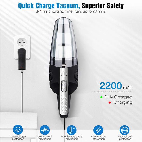 handheld vacuum cordless powerful cyclone suction portable rechargeable vacuum cleaner quick charge for car home pet hair
handheld vacuum cordless powerful cyclone suction portable rechargeable vacuum cleaner quick charge for car home pet hair