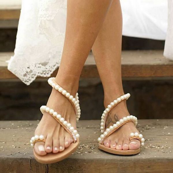 vogue nice women sandals summer shoes flat pearl sandals comfortable string bead slippers fashion casual size 35-53, Black
vogue nice women sandals summer shoes flat pearl sandals comfortable string bead slippers fashion casual size 35-53, Black