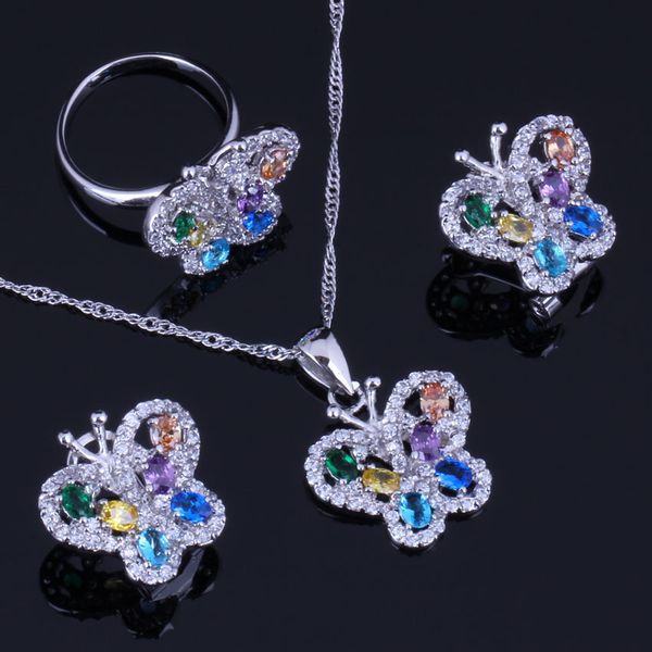 butterfly multigem multicolor cubic zirconia 925 sterling silver jewelry sets for women earrings pendant chain ring v0999
butterfly multigem multicolor cubic zirconia 925 sterling silver jewelry sets for women earrings pendant chain ring v0999