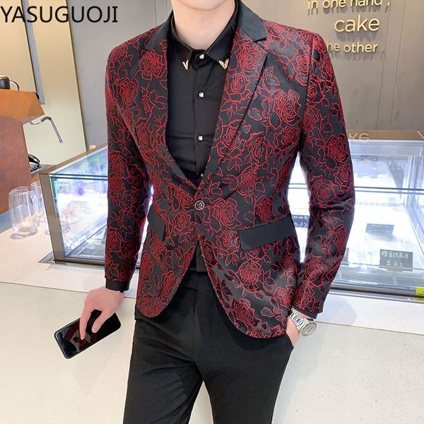 yasuguoji new 2020 england style men suit jacket fashion wedding mens blazer jacket men red blazer casual, White;black
yasuguoji new 2020 england style men suit jacket fashion wedding mens blazer jacket men red blazer casual, White;black