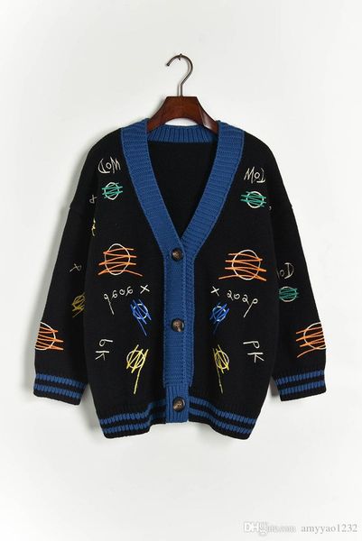 1024 2019 autumn plus size sweater kint long sleeve v neck prom fashion womens cardigan embroidery clothes xiaoermei, White;black
1024 2019 autumn plus size sweater kint long sleeve v neck prom fashion womens cardigan embroidery clothes xiaoermei, White;black