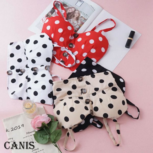 new women bandage summer crop bra polka dot vest bralet camisole tank bralette bustier, White
new women bandage summer crop bra polka dot vest bralet camisole tank bralette bustier, White