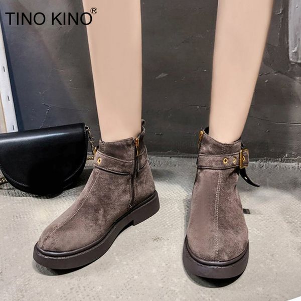 tino kino new women autumn zip suede metal buckle strap ankle boots female chunky heels platfrom women's fahsion ladies shoes, Black
tino kino new women autumn zip suede metal buckle strap ankle boots female chunky heels platfrom women's fahsion ladies shoes, Black