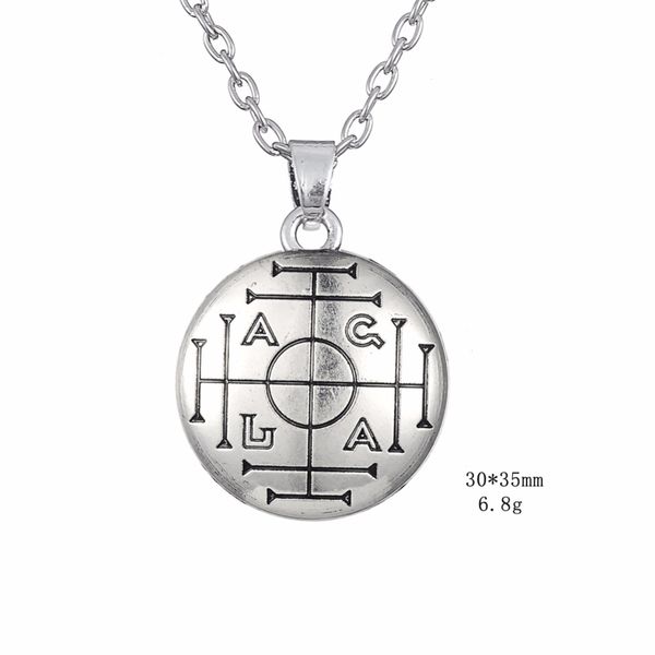 lemegeton medieval talisman for wealth pentacle pendant necklaces ceremonial magic amulet jewelry ethnic style women jewelry, Blue;slivery
lemegeton medieval talisman for wealth pentacle pendant necklaces ceremonial magic amulet jewelry ethnic style women jewelry, Blue;slivery