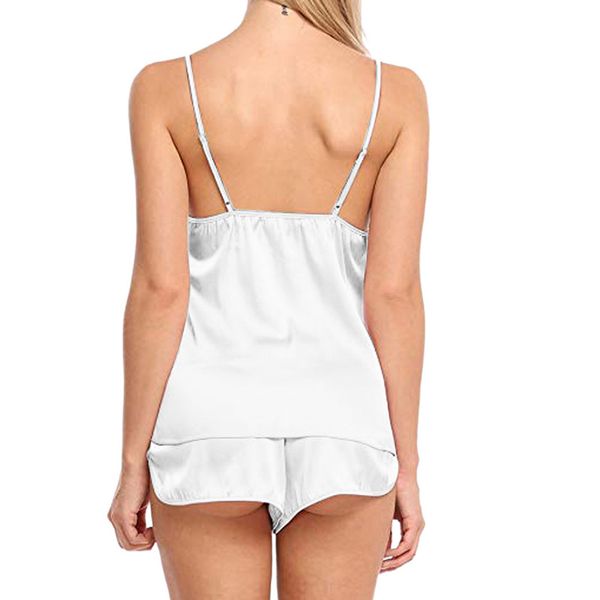 women simulation silk pajamas set thin heflashor v-neck camisole sleeveless shorts female sleepwear soft fashion 2020, Black;red
women simulation silk pajamas set thin heflashor v-neck camisole sleeveless shorts female sleepwear soft fashion 2020, Black;red