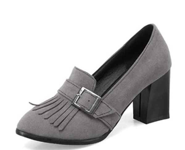 2019 women's shoes in spring and autumn with new style high heel coarse heel round head suede#184, Black
2019 women's shoes in spring and autumn with new style high heel coarse heel round head suede#184, Black