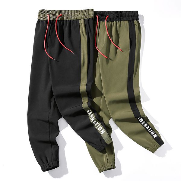 new men's spliced pants casual midweight streetwear sweatpants for men 2020 summer elastic waist beam feet trousers fashion 4xl, Black
new men's spliced pants casual midweight streetwear sweatpants for men 2020 summer elastic waist beam feet trousers fashion 4xl, Black