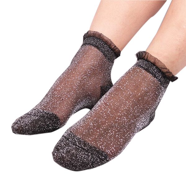 women fashion shiny trendy girls glitter ankles socks spring summer thin gauze transparent lady sox soft comfortable z0307, Black;white
women fashion shiny trendy girls glitter ankles socks spring summer thin gauze transparent lady sox soft comfortable z0307, Black;white