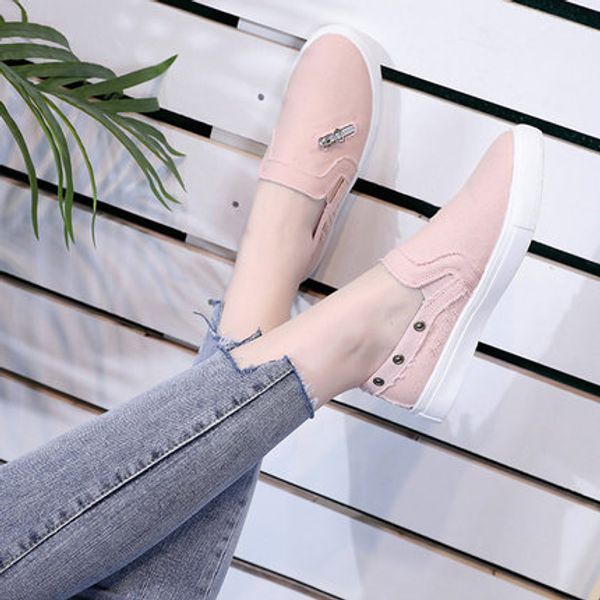 women's shoes 2020 new breathable casual comfortable large size flat bottom pedal shoes, Black
women's shoes 2020 new breathable casual comfortable large size flat bottom pedal shoes, Black