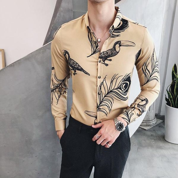 dress mens shirts camisa high quality fashion social shirts man birds flowers long sleeve blouse men's clothing, White;black
dress mens shirts camisa high quality fashion social shirts man birds flowers long sleeve blouse men's clothing, White;black