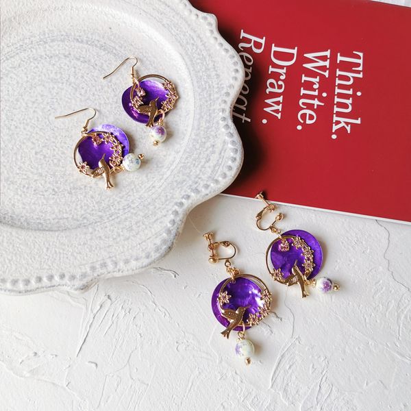 vintage resin stone bird on branch clip earrings no pierced ears natural shell slice flower clips earring without piercing, Silver
vintage resin stone bird on branch clip earrings no pierced ears natural shell slice flower clips earring without piercing, Silver