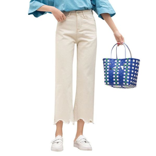 korean 2019 spring new women straight denim pants fashion high waist casual nine pants p719, Blue
korean 2019 spring new women straight denim pants fashion high waist casual nine pants p719, Blue