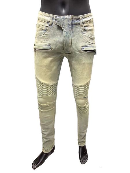 new arrival mens designer jeans washed fashion hip hop slim pleated jeans skinny biker denim pants trousers size 29-38, Blue
new arrival mens designer jeans washed fashion hip hop slim pleated jeans skinny biker denim pants trousers size 29-38, Blue