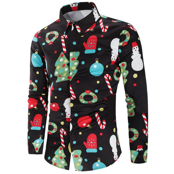 camisa masculina men shirt casual snowflakes santa candy print long sleeve turn-down collar christmas shirt blouse chemise homme, White;black
camisa masculina men shirt casual snowflakes santa candy print long sleeve turn-down collar christmas shirt blouse chemise homme, White;black