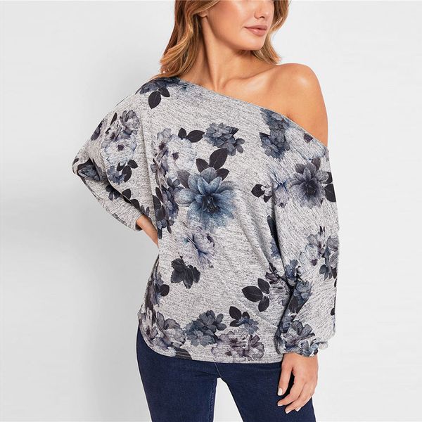 ladies and blouses 2019 off shoulder long sleeve shirt fashion printed tunic casual loose plus size chemise femme, White
ladies and blouses 2019 off shoulder long sleeve shirt fashion printed tunic casual loose plus size chemise femme, White
