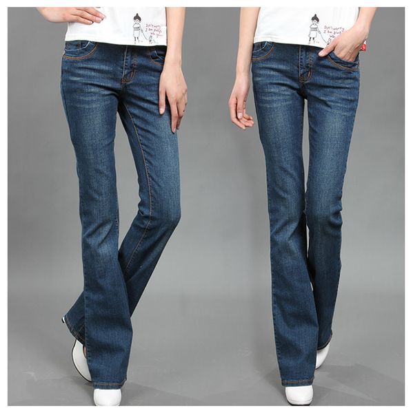 deep blue show high elastic jeans show thin leisure female flares loose big yards han edition panty 
deep blue show high elastic jeans show thin leisure female flares loose big yards han edition panty