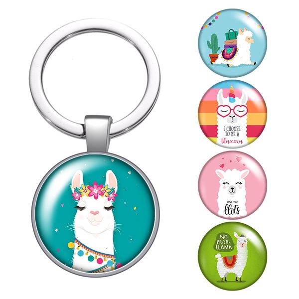 no prob llama glass cabochon keychain bag car key chain ring holder charms silver keychain for men women gifts 
no prob llama glass cabochon keychain bag car key chain ring holder charms silver keychain for men women gifts