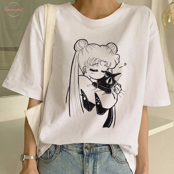 sailor moon лето новая мода футболка женщины harajuku с коротким рукавом fun ulzzang футболка cat tshirt мультфильм топ тройники женский, White
sailor moon лето новая мода футболка женщины harajuku с коротким рукавом fun ulzzang футболка cat tshirt мультфильм топ тройники женский, White