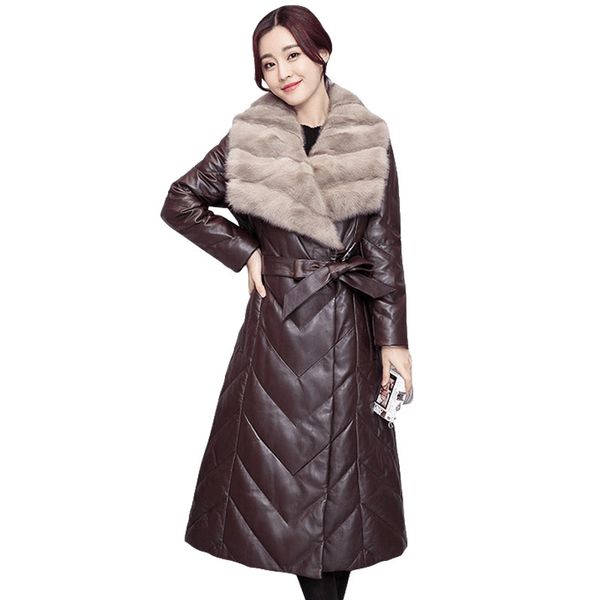 2019boutique fashion women sheepskin coat female thicken mink hair long down outwear female warm winter leather jacket plus size, Black
2019boutique fashion women sheepskin coat female thicken mink hair long down outwear female warm winter leather jacket plus size, Black