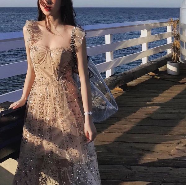 brand designer luxury manual beaded party dresses 2019 summer fashion women rhinestone straps gauze long sequined cocktail prom gowns, Black
brand designer luxury manual beaded party dresses 2019 summer fashion women rhinestone straps gauze long sequined cocktail prom gowns, Black