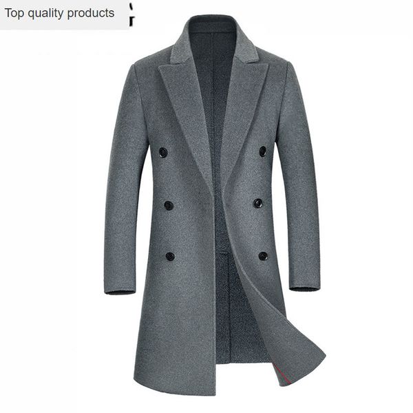 men's wool & blends est 2021 european double breasted coats man winter trench coat gray long sleeve male overvoats outwear abrigo hombr, Black
men's wool & blends est 2021 european double breasted coats man winter trench coat gray long sleeve male overvoats outwear abrigo hombr, Black