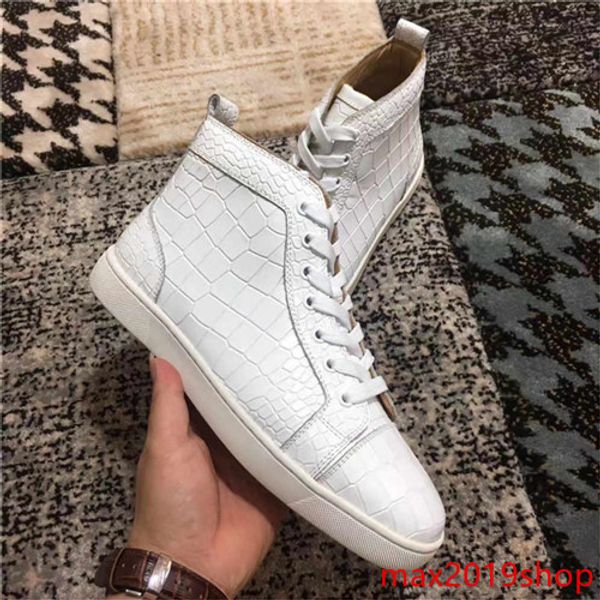безупречное качество метанию отдых плоский шипы high top red bottom кроссовки из натуральной кожи черный, белый женщины женщины повседневная
безупречное качество метанию отдых плоский шипы high top red bottom кроссовки из натуральной кожи черный, белый женщины женщины повседневная