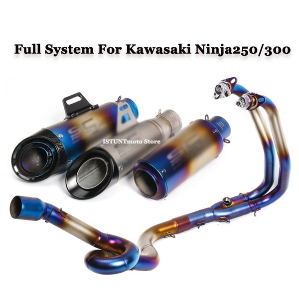 slip on for ninja 250 300 motorcycle full system exhaust escape moto modified front connection link pipe with muffler
slip on for ninja 250 300 motorcycle full system exhaust escape moto modified front connection link pipe with muffler