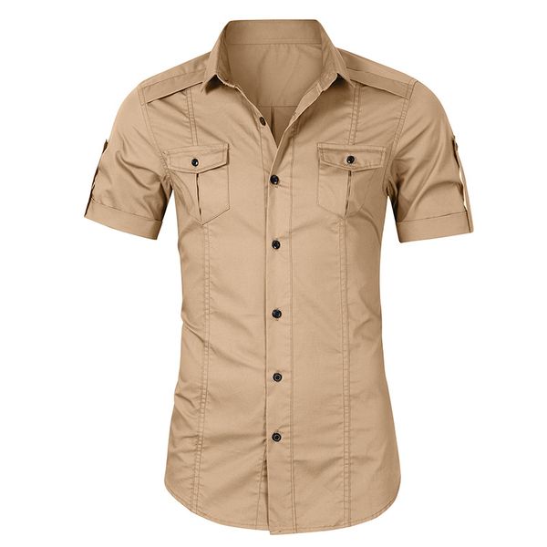 men's casual shirts mens slim fit men shirt short sleeve tooling 100 cotton for black fashions, White;black
men's casual shirts mens slim fit men shirt short sleeve tooling 100 cotton for black fashions, White;black