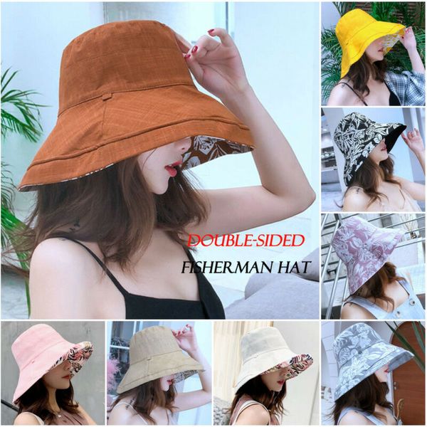 women fisherman hat sun hat outdoor summer floral cap cotton double-sided, Blue;gray
women fisherman hat sun hat outdoor summer floral cap cotton double-sided, Blue;gray