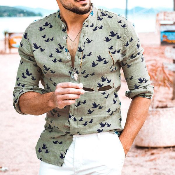 januarysnow men's shirt camisas hombre casual long sleeve shirt men streetwear turn-down button hawaii print beach blouse camisa mascul, White;black
januarysnow men's shirt camisas hombre casual long sleeve shirt men streetwear turn-down button hawaii print beach blouse camisa mascul, White;black