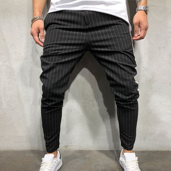 men's pants 2021 mens skinny slim fit bottom stripe casual hip hop trousers with pockets fashion jogger fitness pencil, Black
men's pants 2021 mens skinny slim fit bottom stripe casual hip hop trousers with pockets fashion jogger fitness pencil, Black