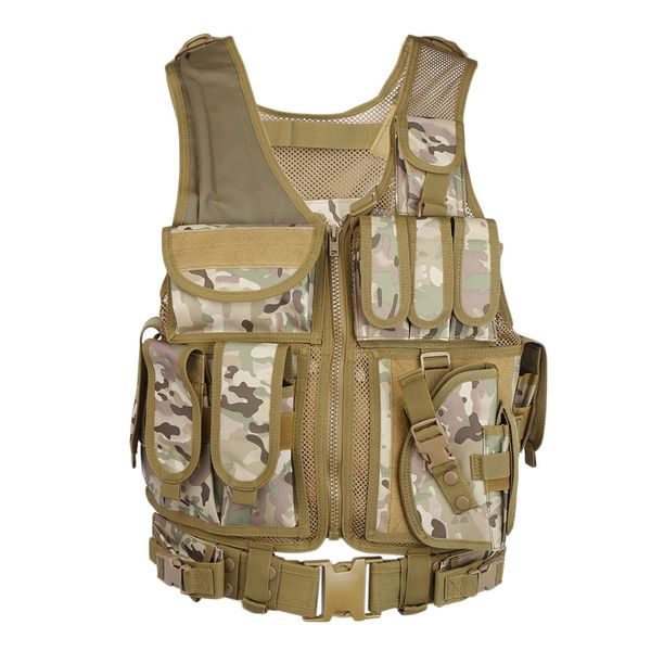 outdoor hunting tactical paintball molle vest breathable assault shooting hunting clothes with holster wear resistant, Camo;black
outdoor hunting tactical paintball molle vest breathable assault shooting hunting clothes with holster wear resistant, Camo;black