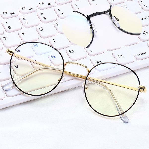 vintage retro round metal spectacles frame women men anti blue light ray blocking eye glasses frames clear lens eyewear, White;black
vintage retro round metal spectacles frame women men anti blue light ray blocking eye glasses frames clear lens eyewear, White;black