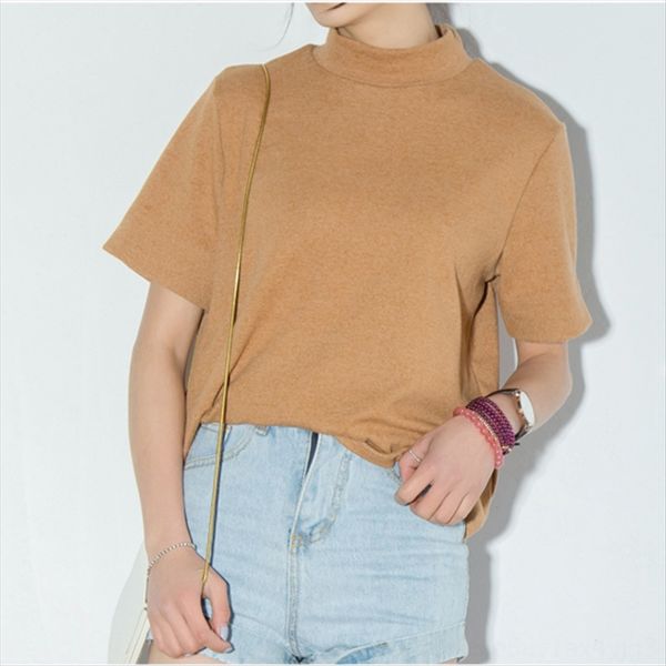 2020 high collar short sleeve solid multicolor 2020 high collar women's t-shirt short sleeve women's t-shirt solid color multicolo, White
2020 high collar short sleeve solid multicolor 2020 high collar women's t-shirt short sleeve women's t-shirt solid color multicolo, White