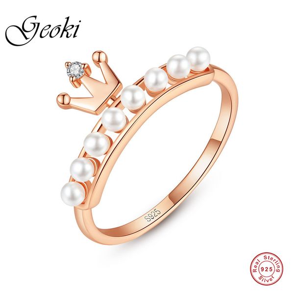 geoki 925 sterling silver crown pearl ring for women japan&korean fashion rose gold zircon queen wedding rings handmade jewelry, Slivery;golden
geoki 925 sterling silver crown pearl ring for women japan&korean fashion rose gold zircon queen wedding rings handmade jewelry, Slivery;golden