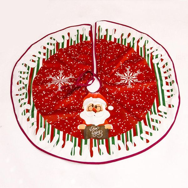 

90cm cartoon santa claus christmas deer tree skirt aprons christmas tree carpet christmas decorations for home new year