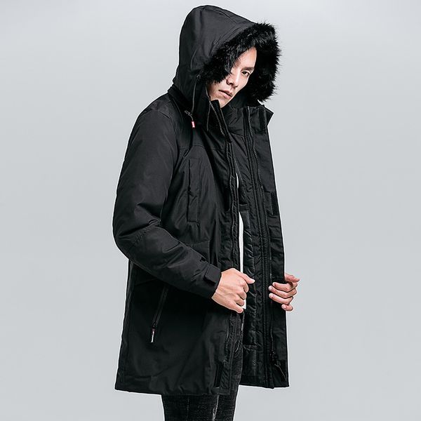2019 winter solid color fashion wild long fur collar cotton jacket men's casual thick warm windproof jacket, Tan;black
2019 winter solid color fashion wild long fur collar cotton jacket men's casual thick warm windproof jacket, Tan;black