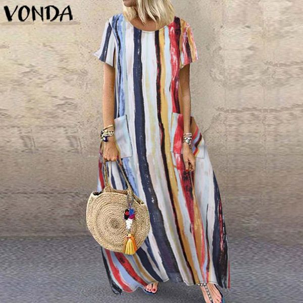 party dresses vonda fashion long dress o neck short sleeve summer 2021 vintage bohemian sundress casual loose plus size vestidos, White;black
party dresses vonda fashion long dress o neck short sleeve summer 2021 vintage bohemian sundress casual loose plus size vestidos, White;black