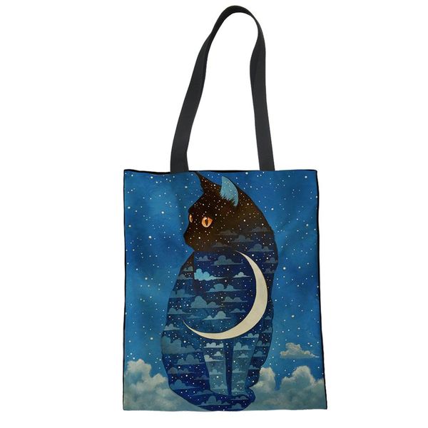 customize linen canvas hand tote reusable shopping bag blue moon cat beach bag women daypack shouder storage handle purse
customize linen canvas hand tote reusable shopping bag blue moon cat beach bag women daypack shouder storage handle purse