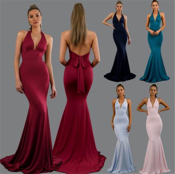 luxury womens designer dresses fashion halter sleeveless v neck trumpet mermaid dresses designer women summer clothes, Black;gray
luxury womens designer dresses fashion halter sleeveless v neck trumpet mermaid dresses designer women summer clothes, Black;gray